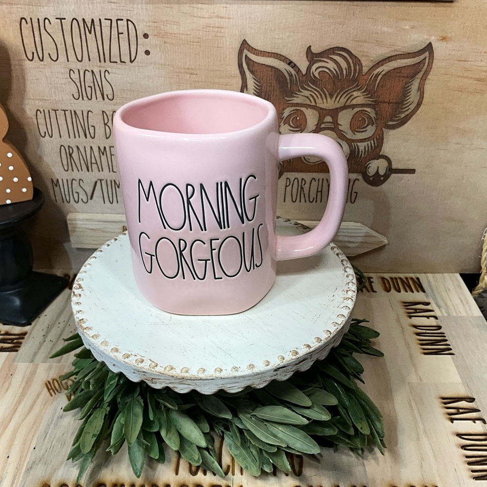 Rae Dunn Pink  Ceramic Mug - Morning Gorgeous